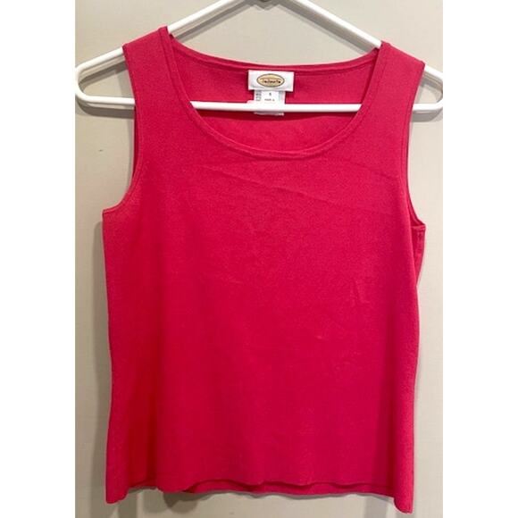 VINTAGE TALBOTS Pink Nylon & Rayon Tank Women's Size Small - Picture 1 of 6